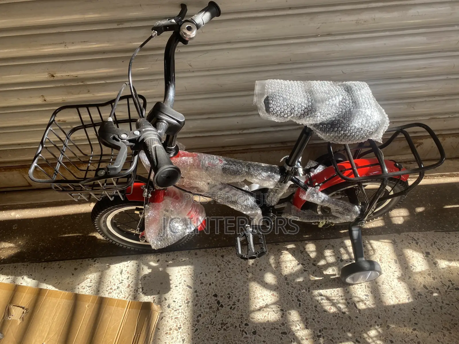 Children Bicycle With a Basket
