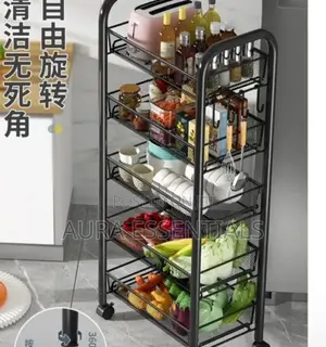 Mobile Storage Trolley Kitchen Food Cart