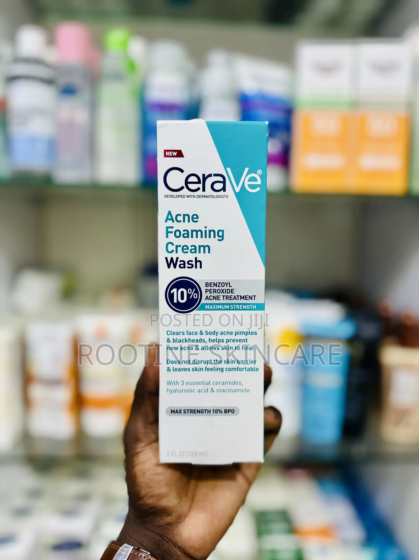 Cerave Acne Foaming 10% Benzoyl Peroxide Acne Treatment Wash