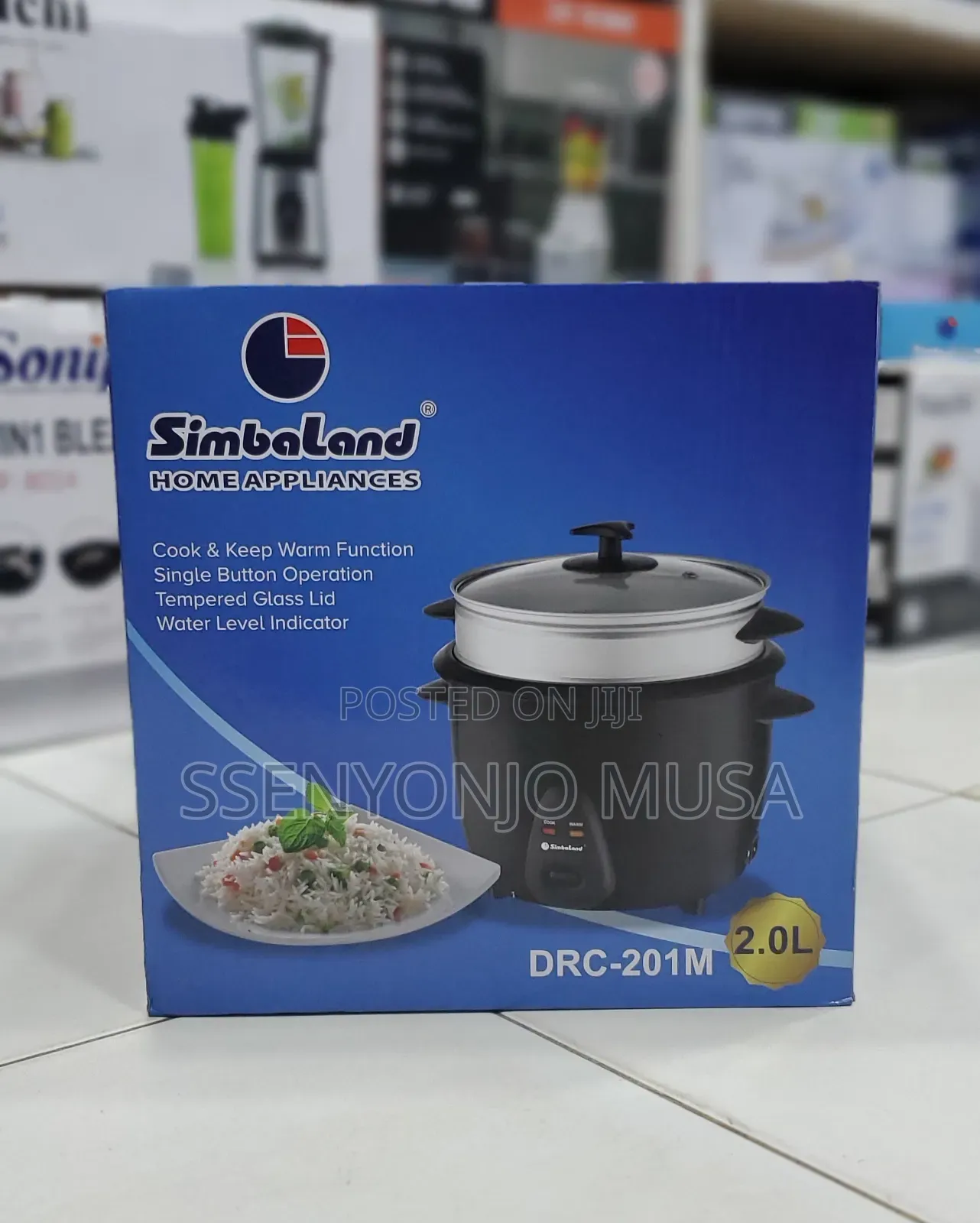 Simbaland Electric Rice Cooker DRC-201m- 2.0l,700w,Cook Keep