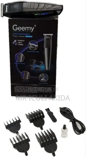 Geemy Professional Rechargeable Hair Trimmer WTH Limit Combs