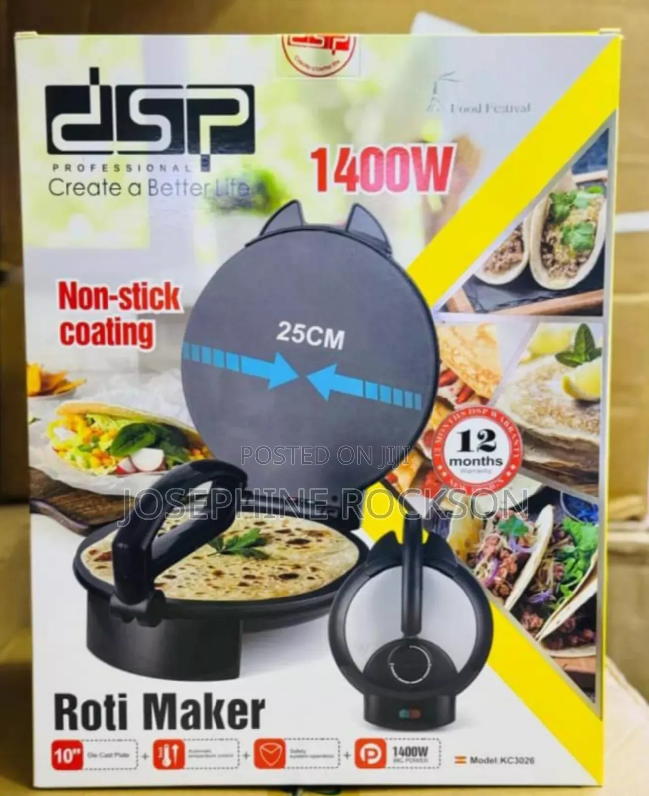 Non Stick Coating Roti Maker / Chapati Maker