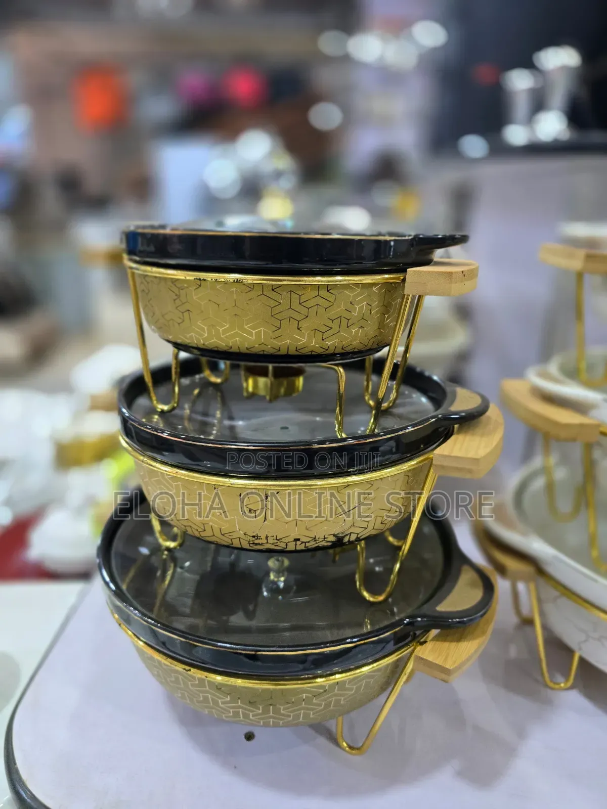 3pc Ceramic Serving Dish Set -Oval