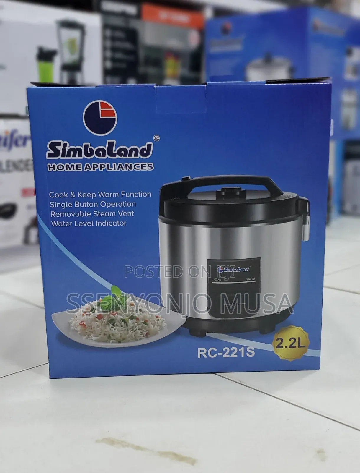 Simbaland Electric Rice Cooker Rc-221s - 2.2l,900w,Cook Keep