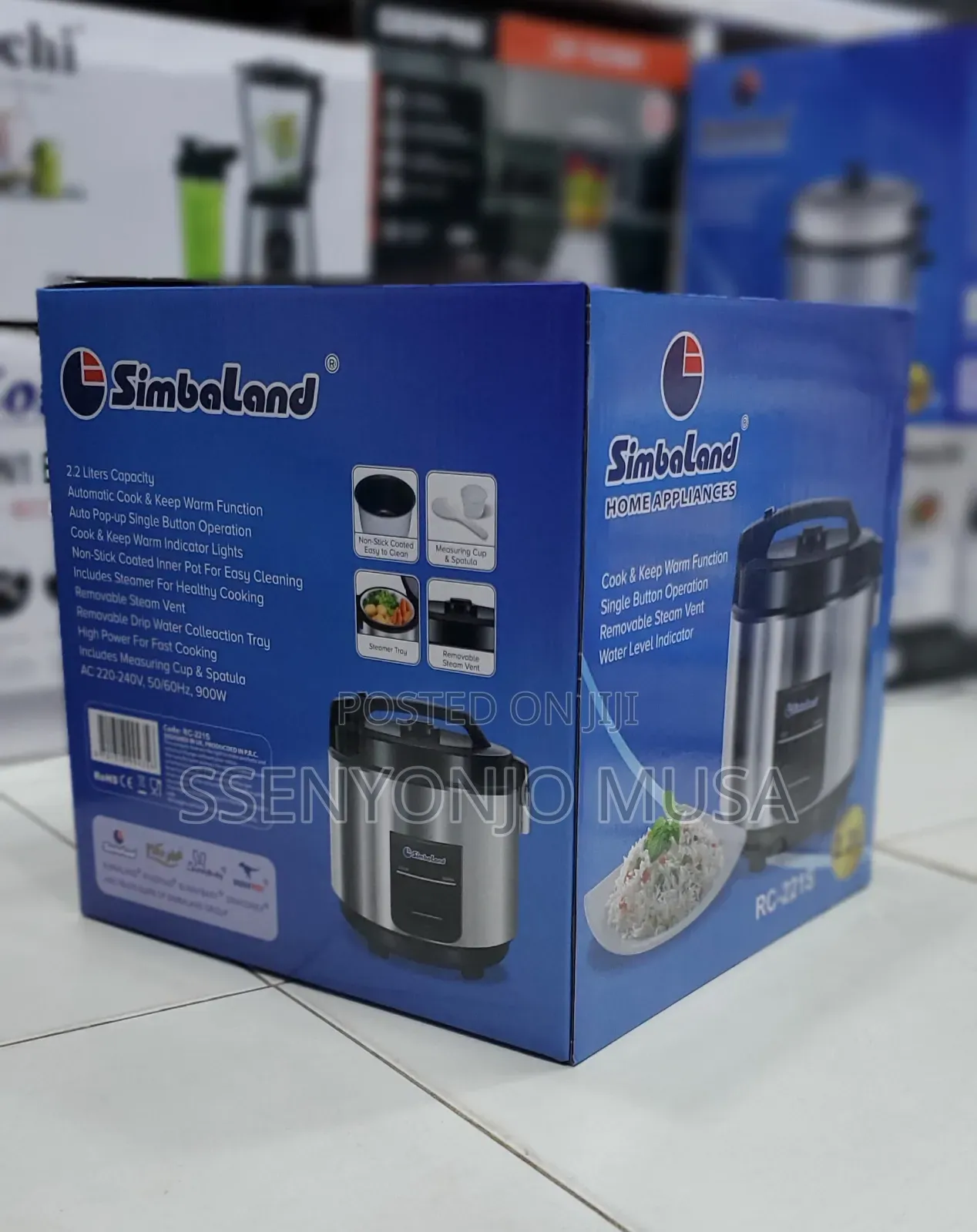Simbaland Electric Rice Cooker Rc-221s - 2.2l,900w,Cook Keep