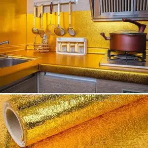 Kitchen Anti Scratch Oil Proof Sticker (Gold)