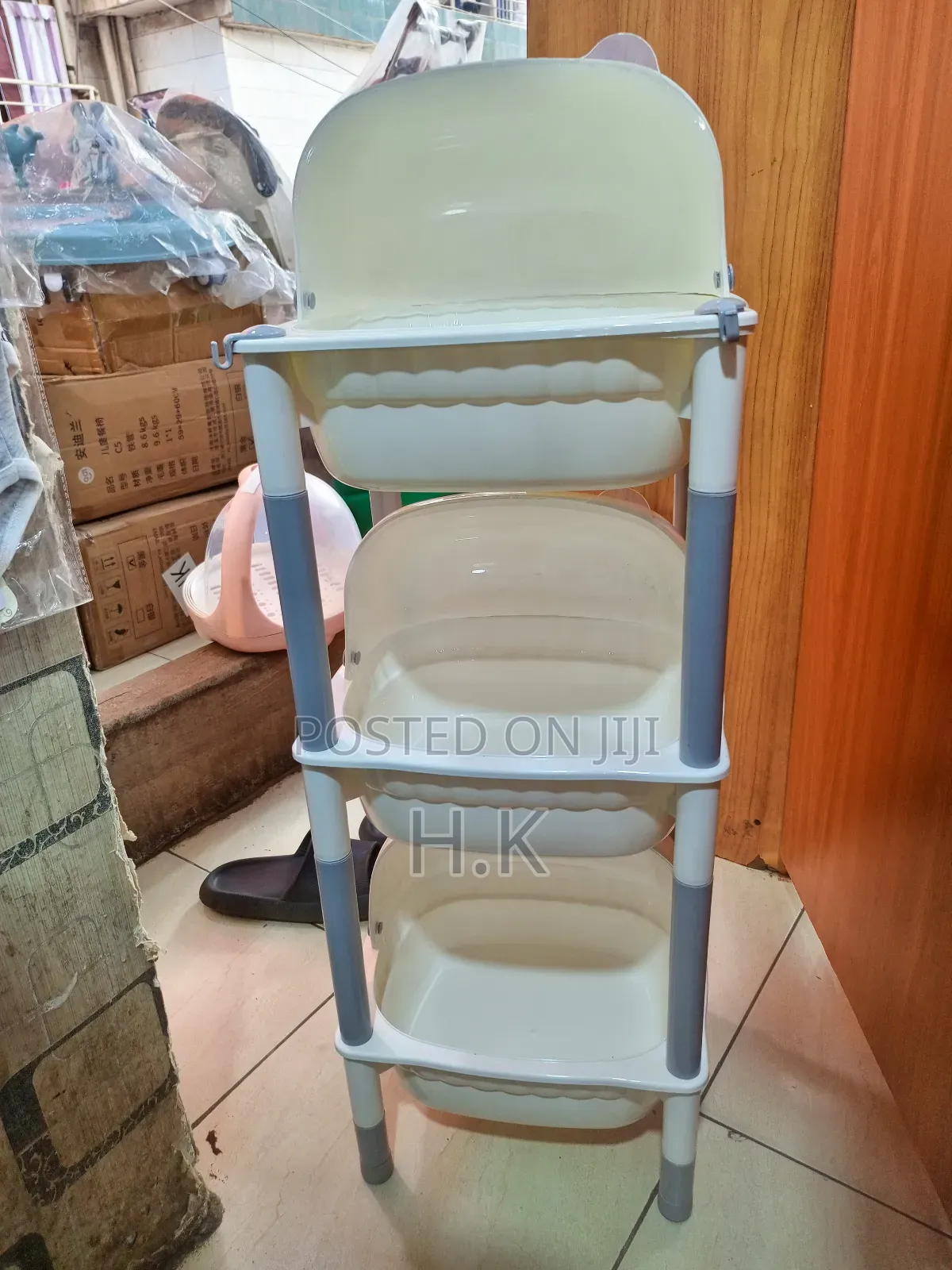 3-Tier Plastic Baby Storage Rack