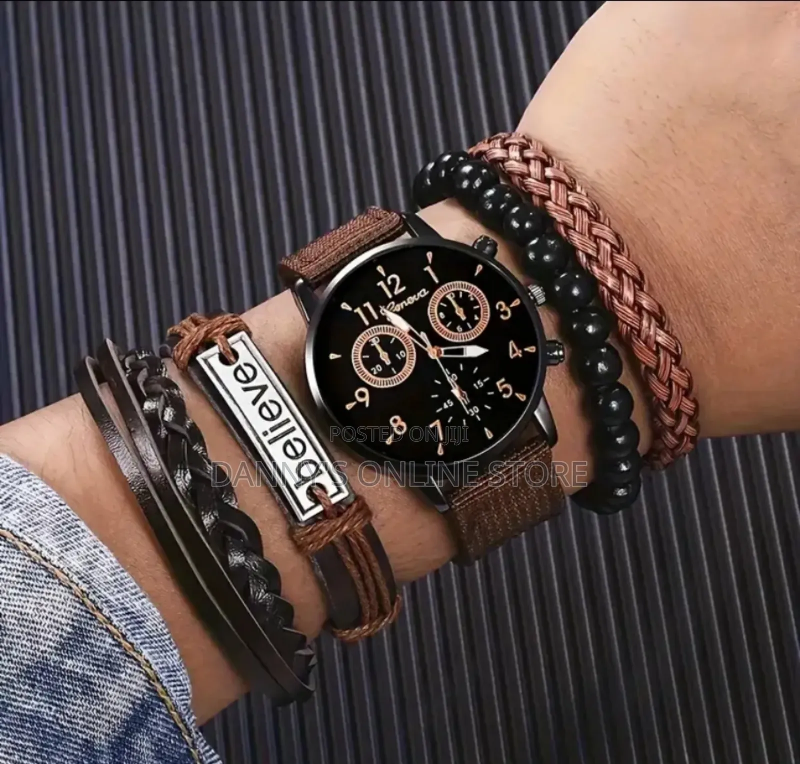5pcs Women's Fashion Quartz Watch Classic Bracelet Set -