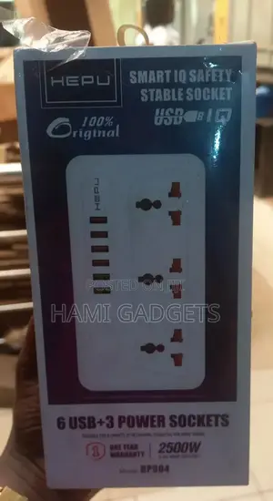 Smart IQ Safety Stable Socket 6usb + 3power Socket