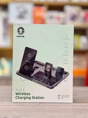 Green Lion 4 in 1 Wireless Charging Station Digital Clock