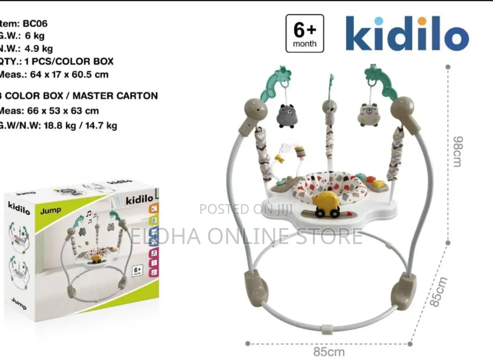 Kidilo 2in1 Baby Walker Jumper Playing Seat