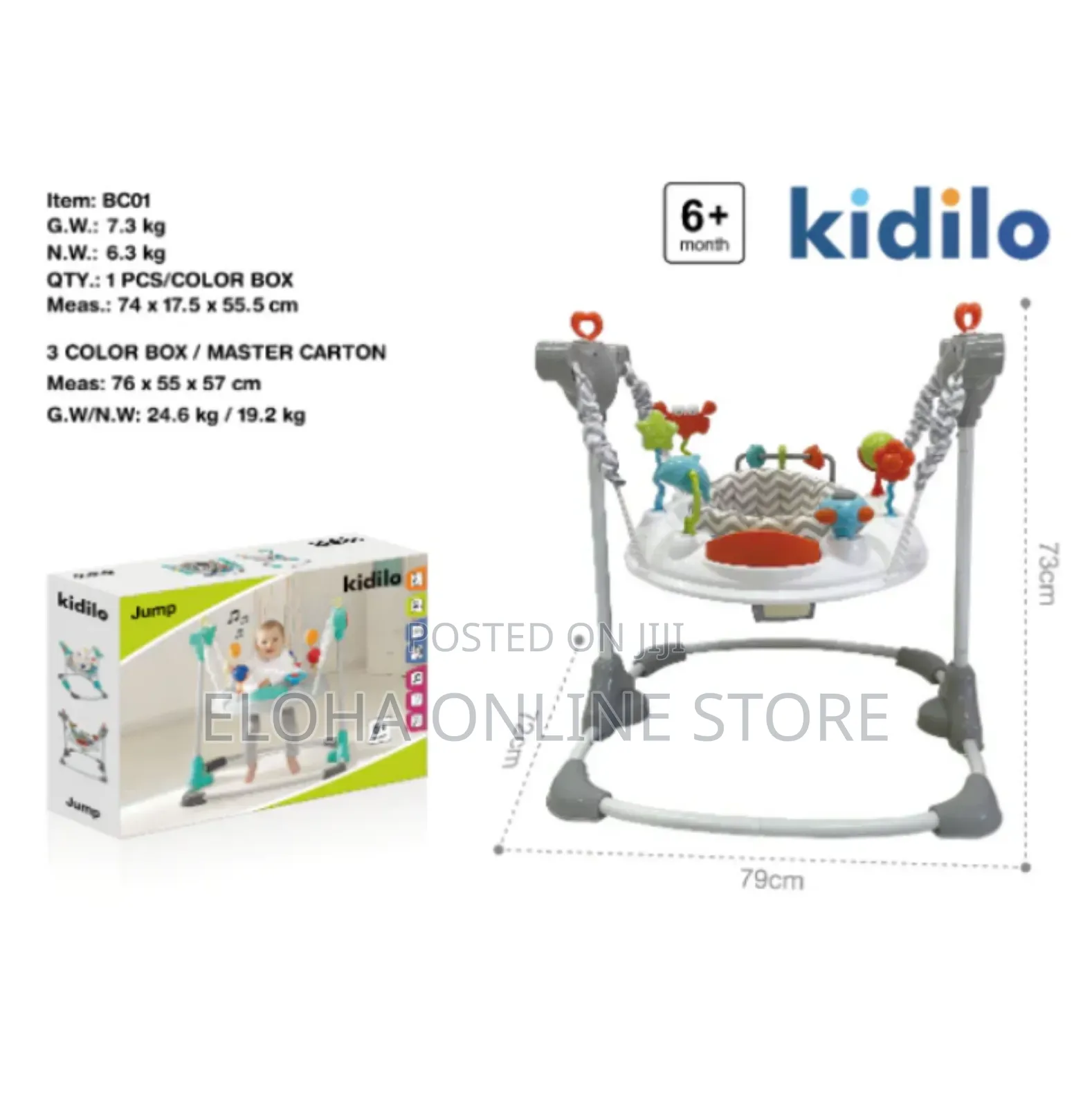 Kidilo 2in1 Baby Walker Jumper Playing Seat