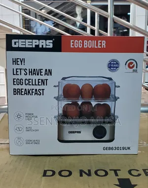 Photo - Geepas Egg Boiler - Cook Up to 16 Eggs, Auto Switch Off,500W