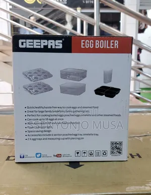 Geepas Egg Boiler - Cook Up to 16 Eggs, Auto Switch Off,500W