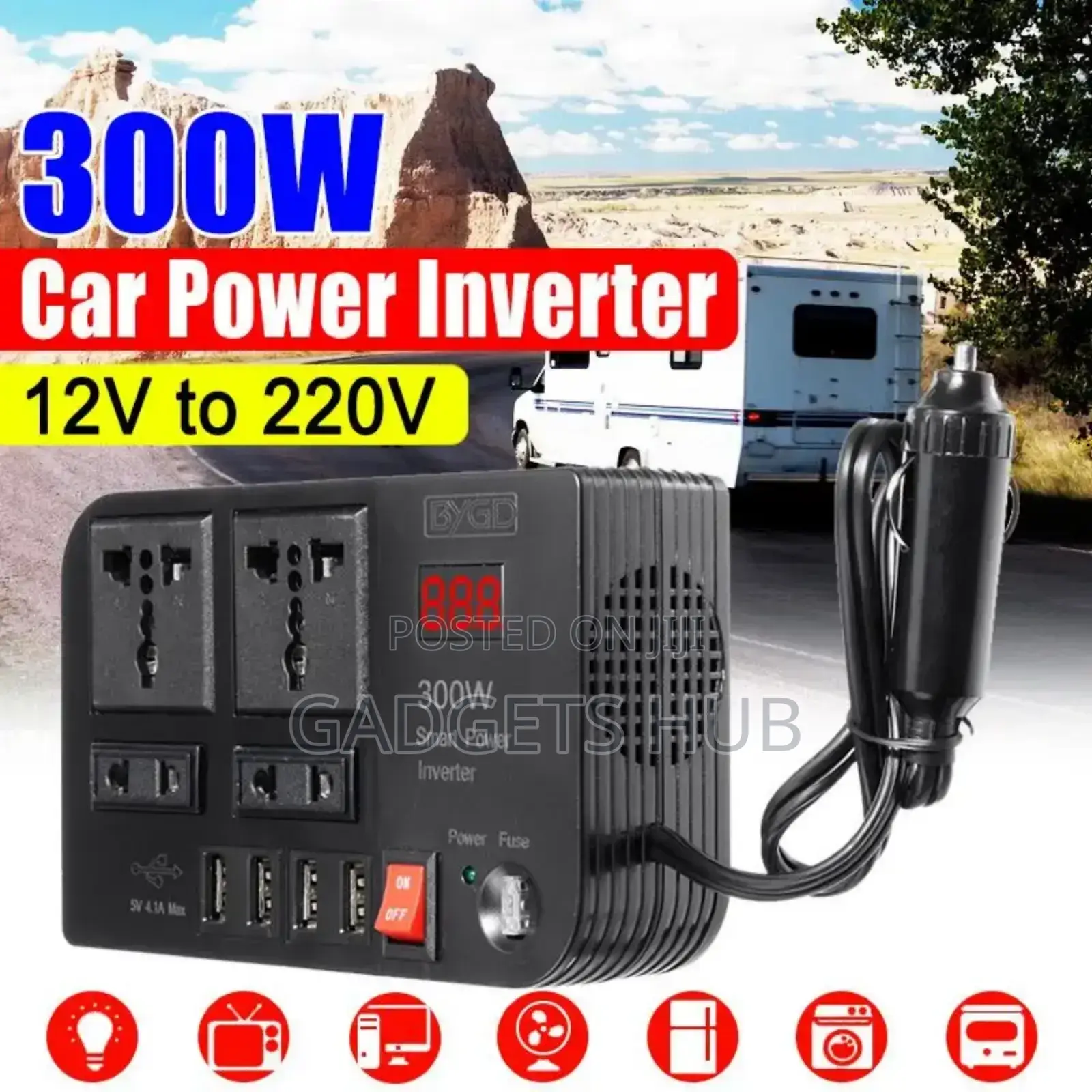 Car Power Inverter
Charger Converter Adapter Transformer