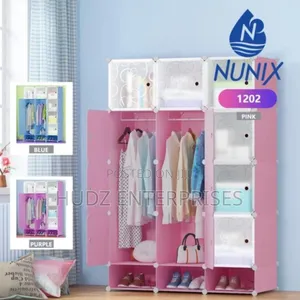 3 Column Plastic Closet Pink 