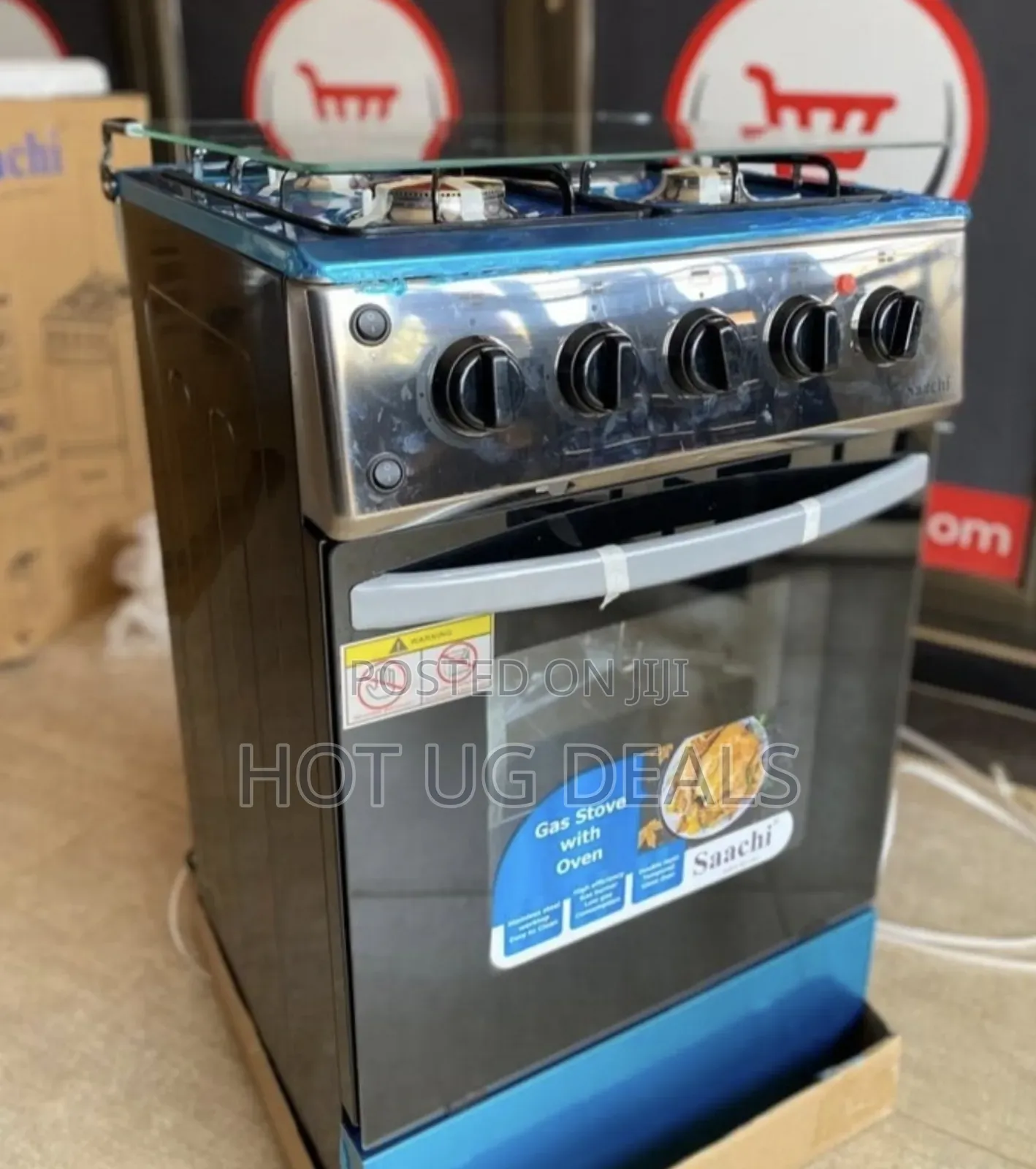 Saachi 2 Gas + 2 Electric Stove/Cooker With Gas Oven 50x50cm