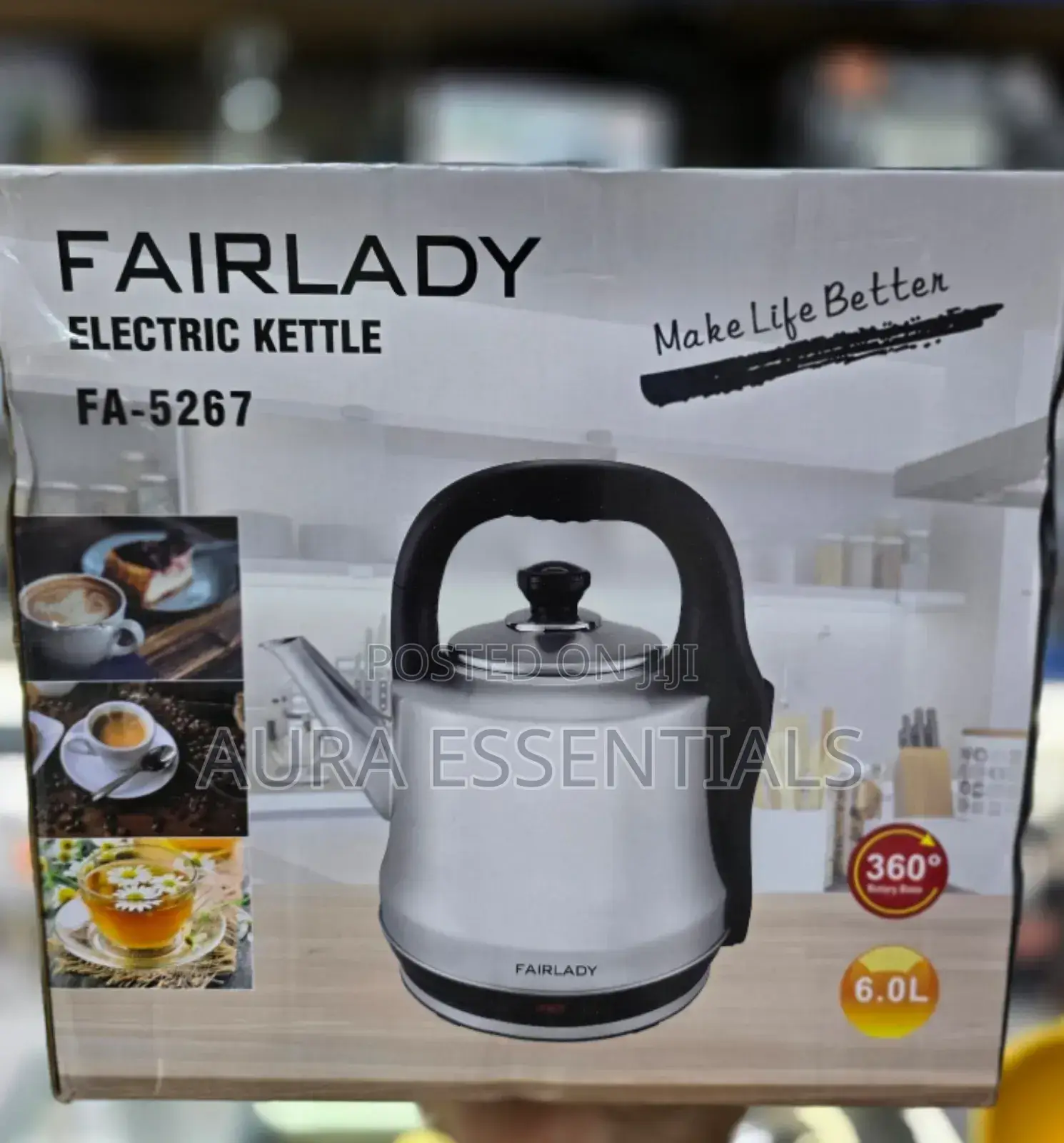 Fairlady 6L Cordless Stainless Steel Water Kettle