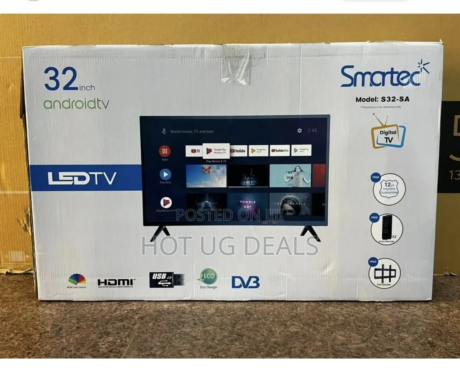 Smartec 32 Inch Smart Hd Android Frameless Free to Air Tv
