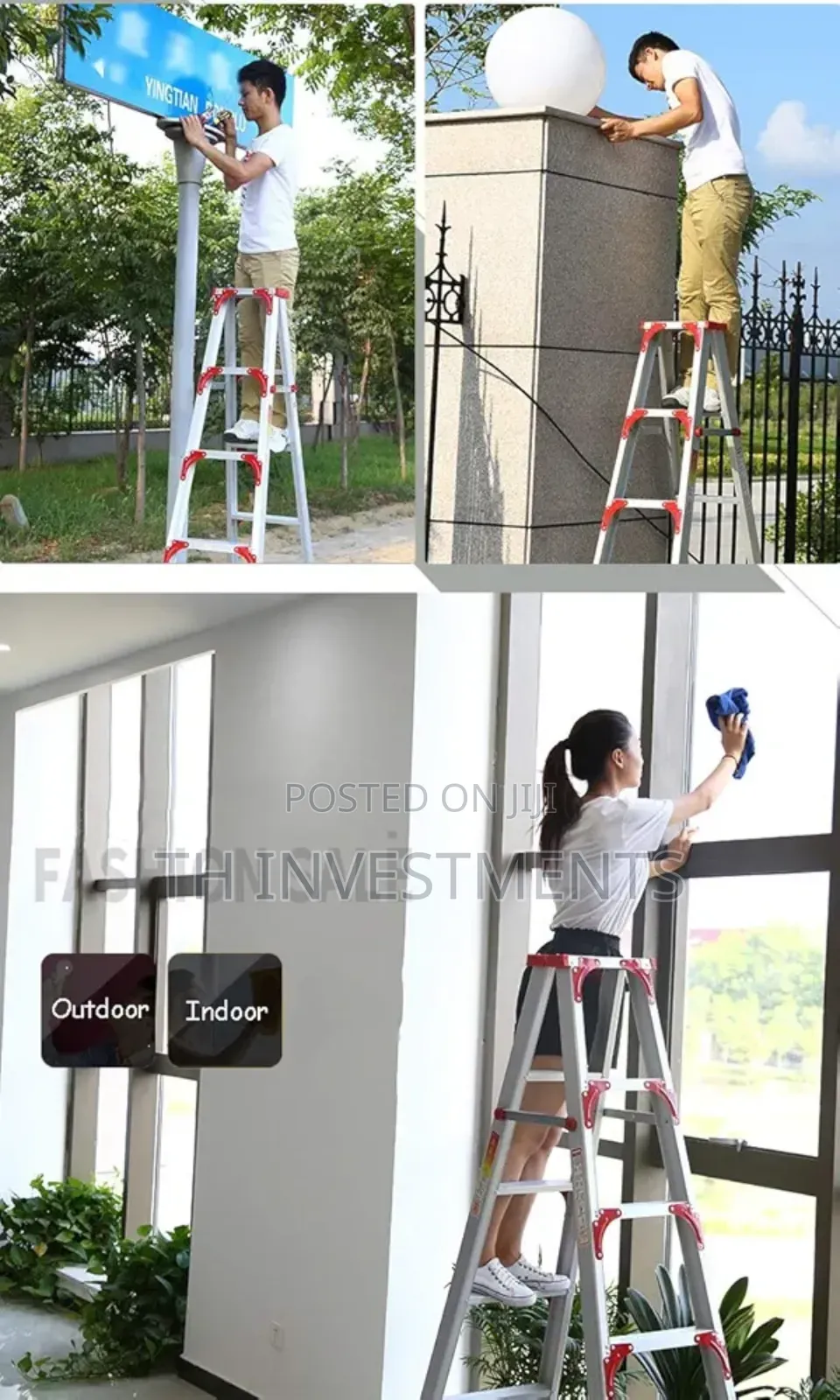 3step Aluminum Ladder for Outdoor Home Industrial Grade