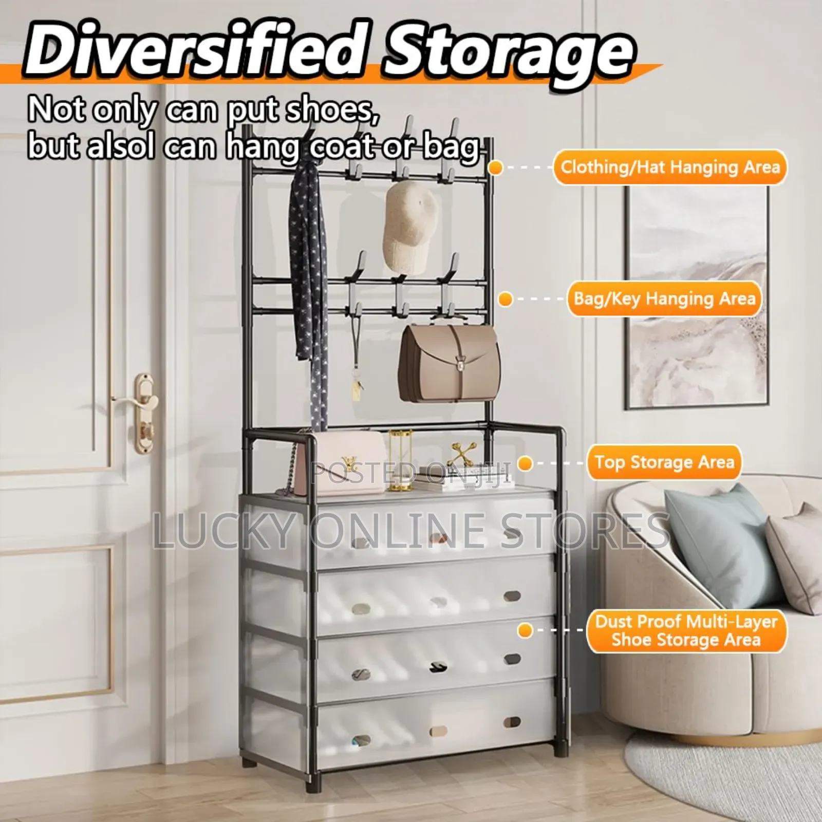 5 Tier Metal Shoes Shelf