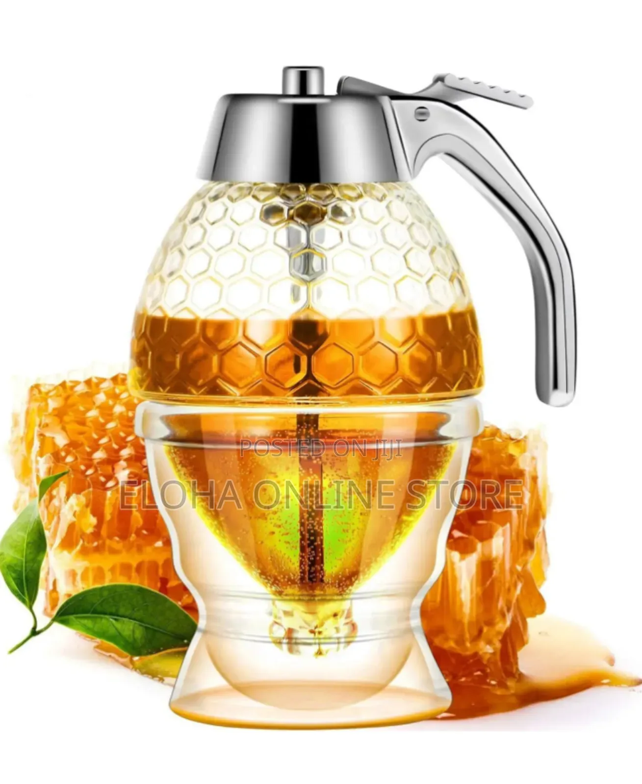 Transparent Honey Dispenser Jar