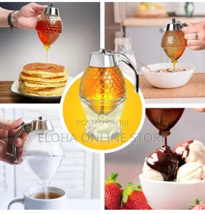 Transparent Honey Dispenser Jar