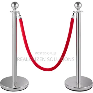 Silver| Gold Post Crowd Control Queue Line Barrier 2pcs