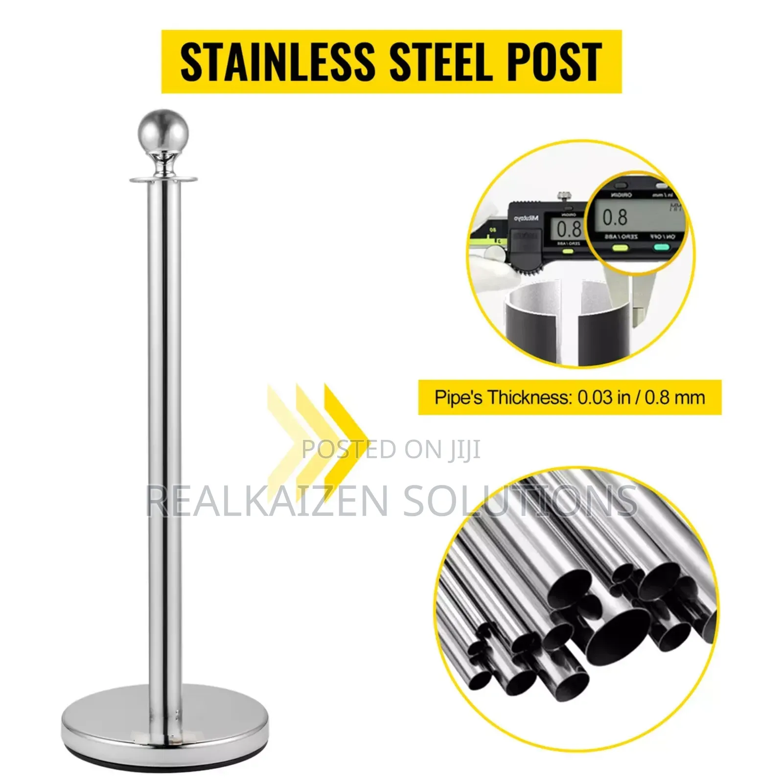 Silver| Gold Post Crowd Control Queue Line Barrier 2pcs