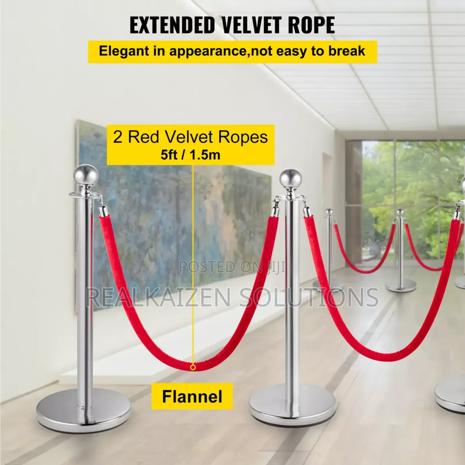 Silver| Gold Post Crowd Control Queue Line Barrier 2pcs