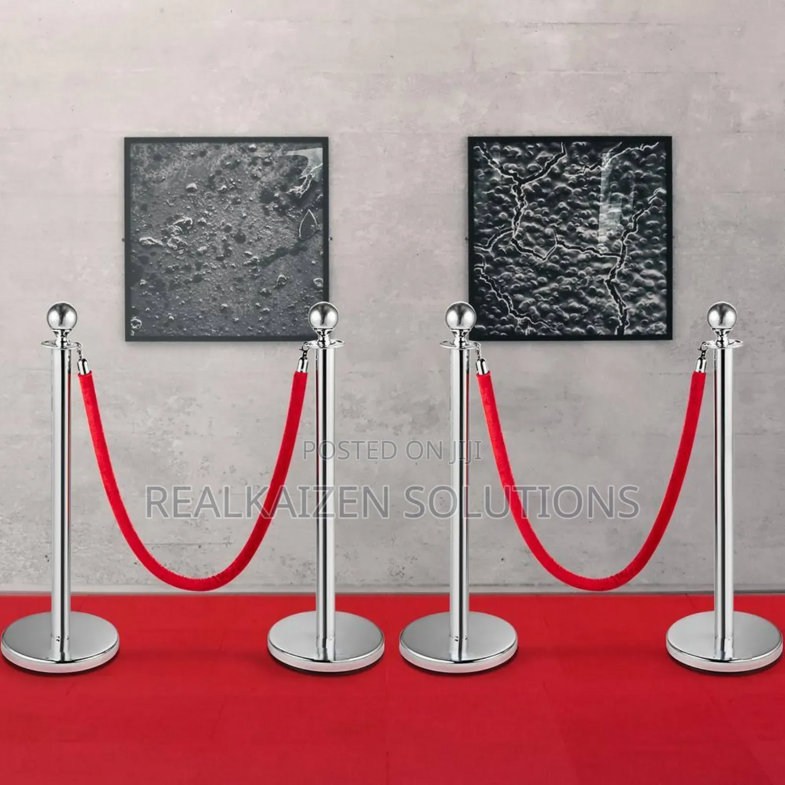 Silver| Gold Post Crowd Control Queue Line Barrier 2pcs
