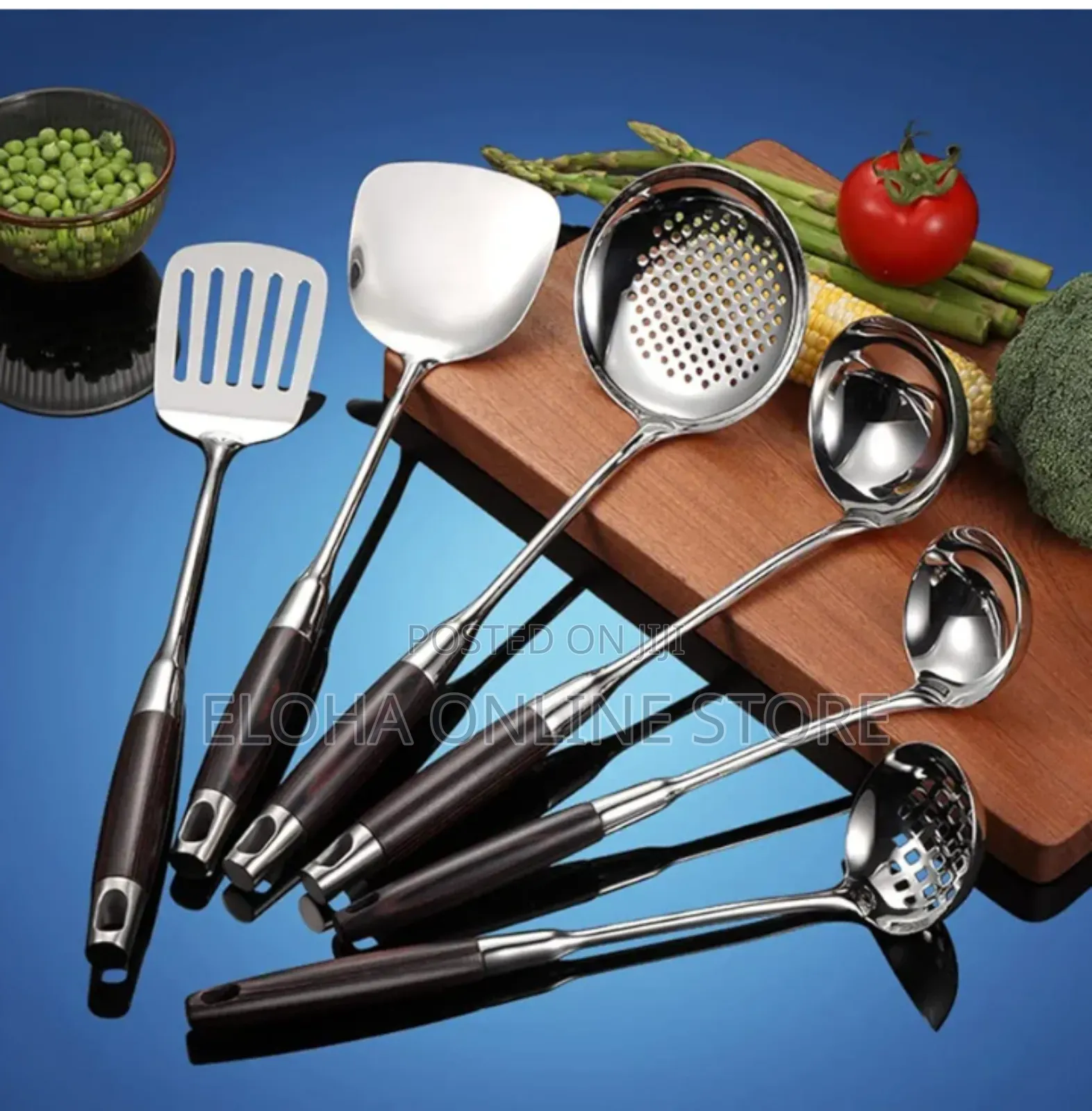 Durable Stainless Steel Kitchen Cooking Utensil 6 PCS
