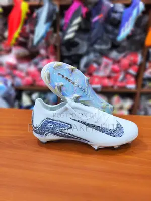 Football Boots/ Soccer Boots of Grey and Black Tick