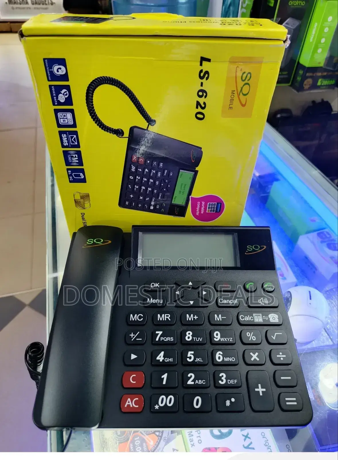 SQ Mobile LS-620 Landline Phone With Calculator