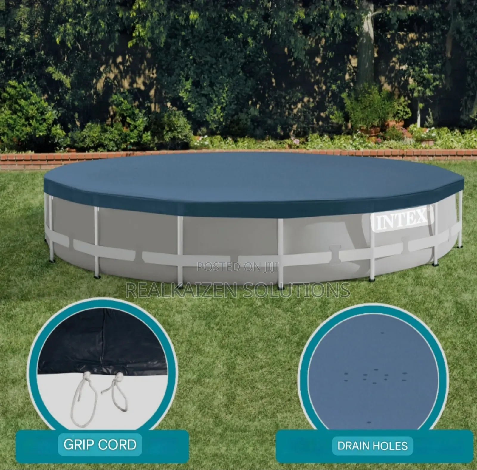 INTEX 3.05 Meters Round Metal Frame Swimming Pool Cover
