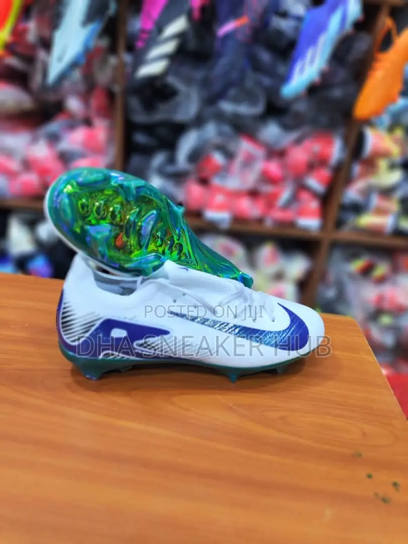 Football Boots/ Soccer Boots Grey and Navy Blue Tick
