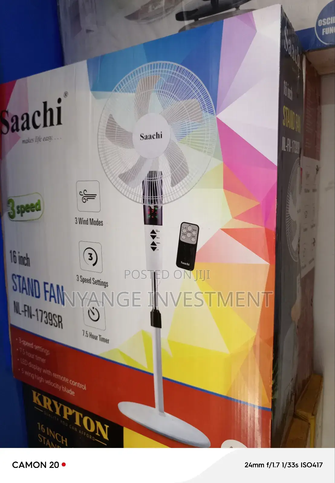 Sachi Stand Fan With Remote
