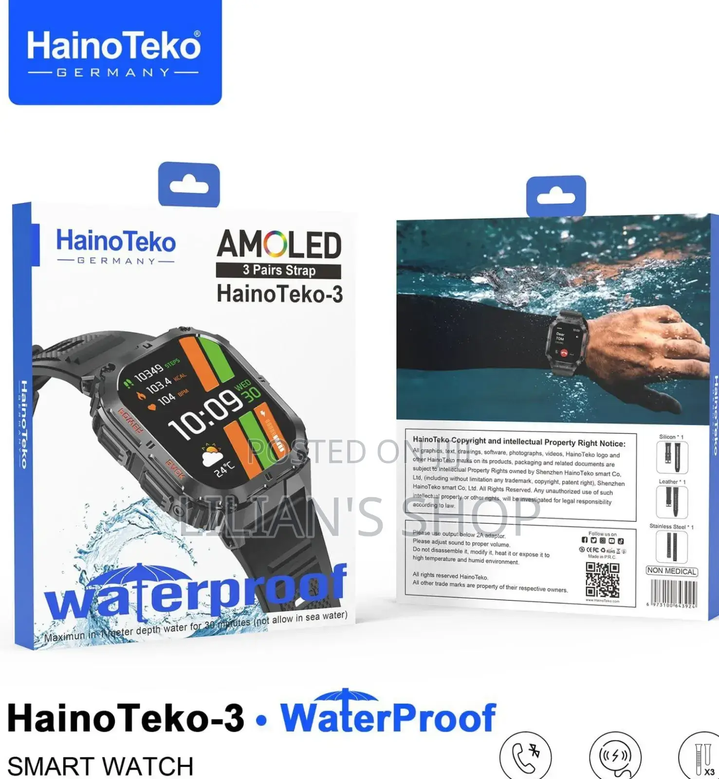 Amoled Haino Teko 3 Waterproof Smartwatch