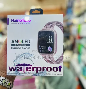 Haino Teko -8 AMOLED Smart Watch 3 Pairs Strap Waterproof