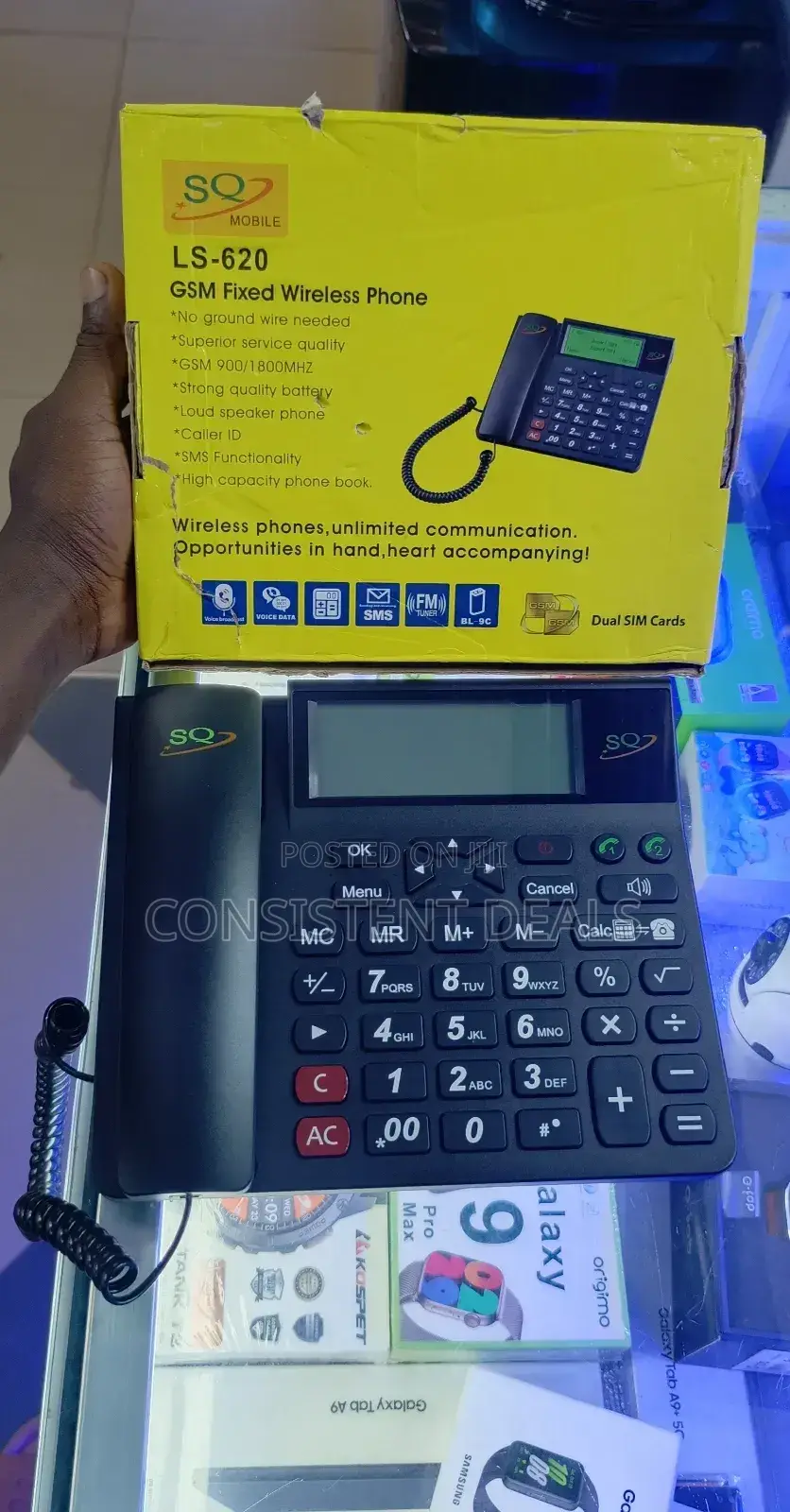 SQ LS-620 Dual SIM Landline Phone With Calculator