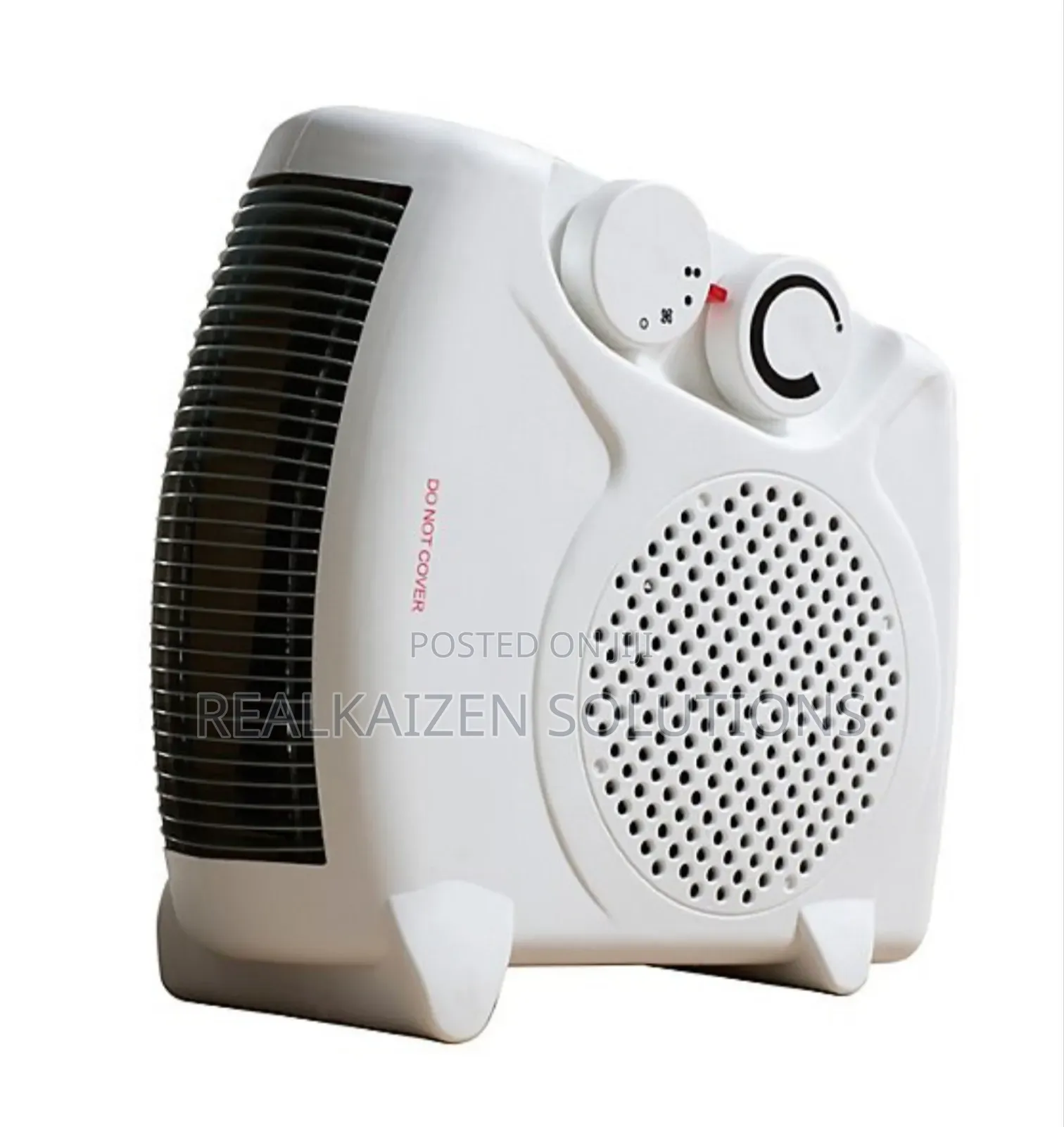 UK FINE ELEMENTS 2 Heat Settings White Color Fan Heater