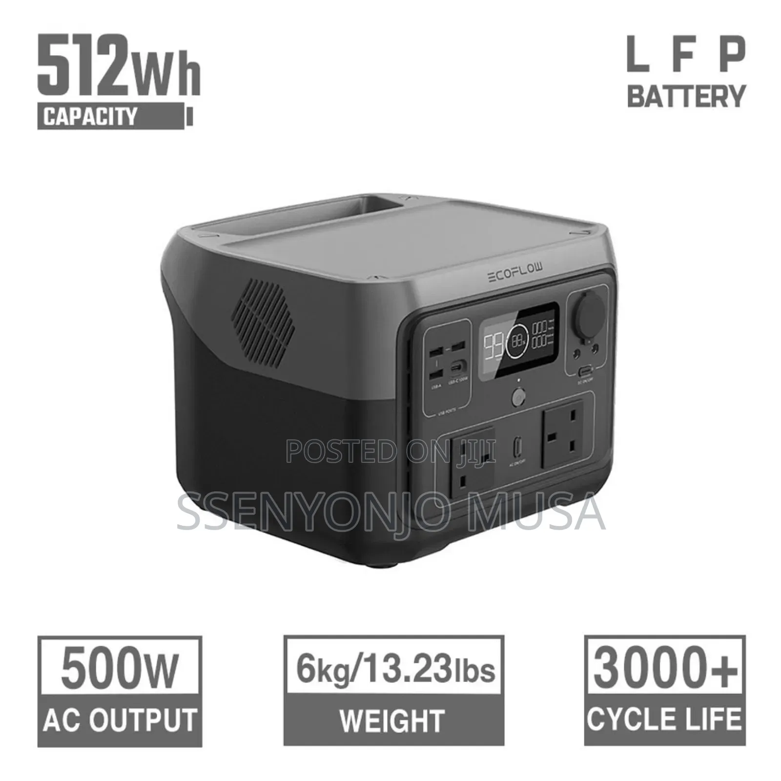 Ecoflow River 2 Max 500 Portable Power Station - 499wh,500w-