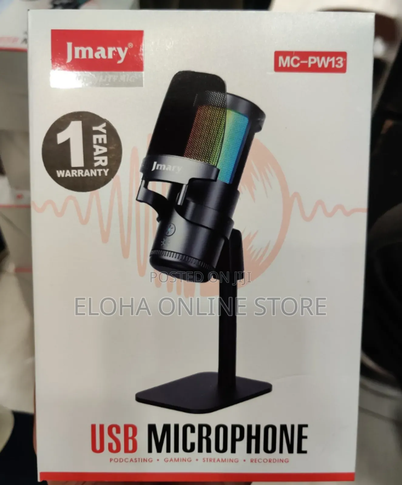 Jmary MC-PW13 RGB Light Plug and Play Desktop Microphone