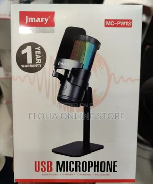 Jmary MC-PW13 RGB Light Plug and Play Desktop Microphone