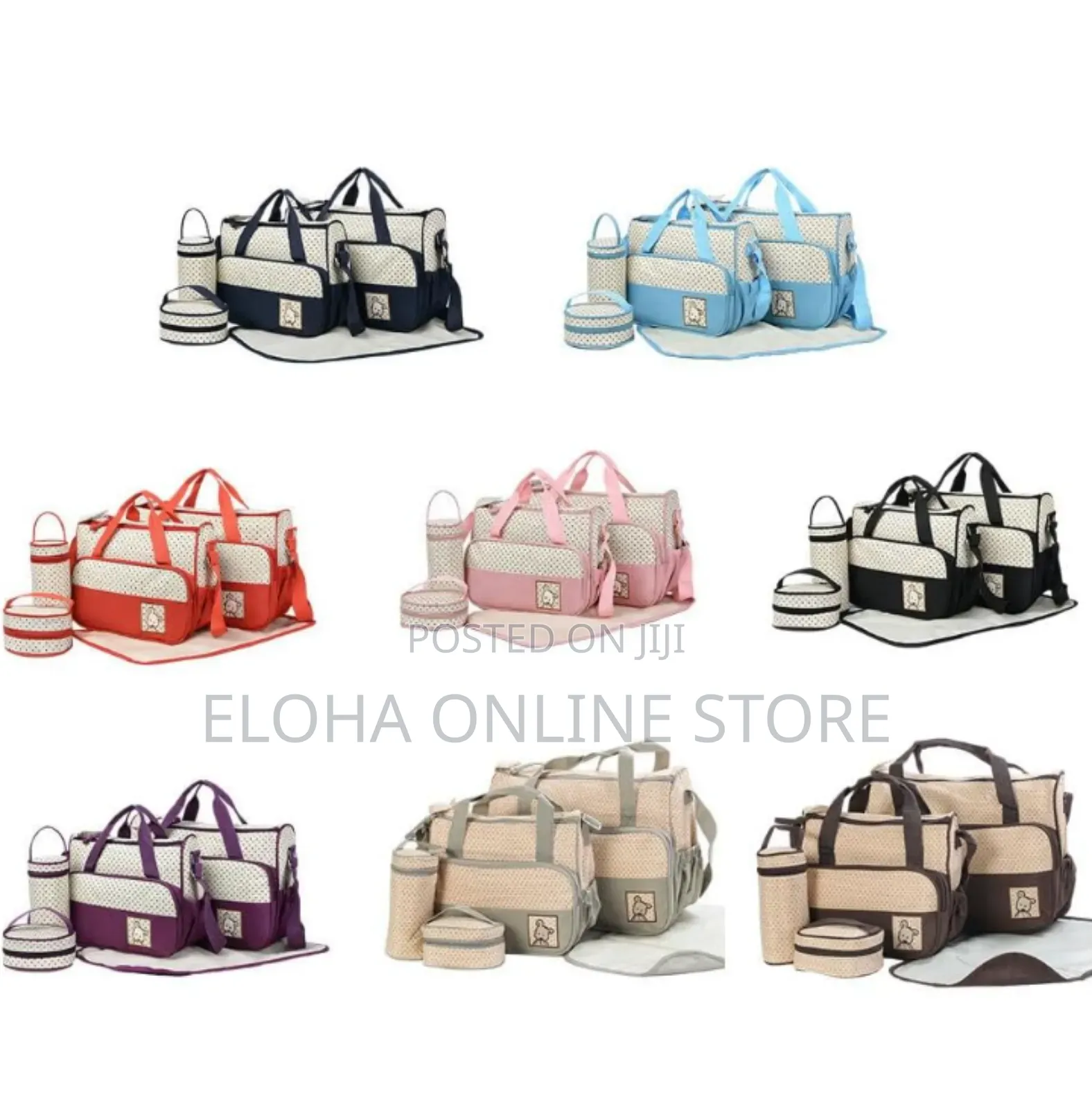 Large Capacity Waterproof Durable Polyester Diaper Bag Set