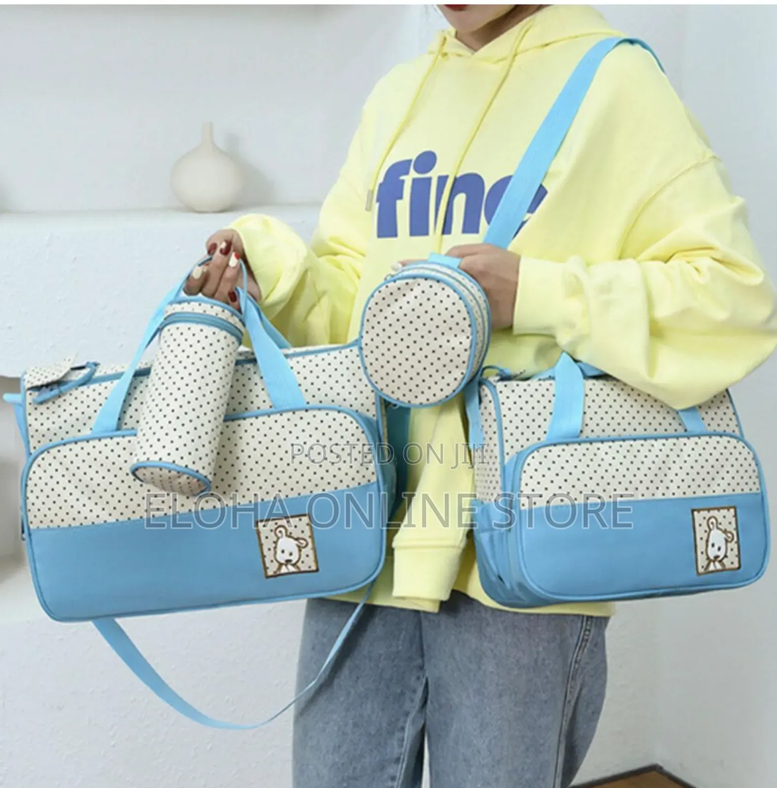 Large Capacity Waterproof Durable Polyester Diaper Bag Set