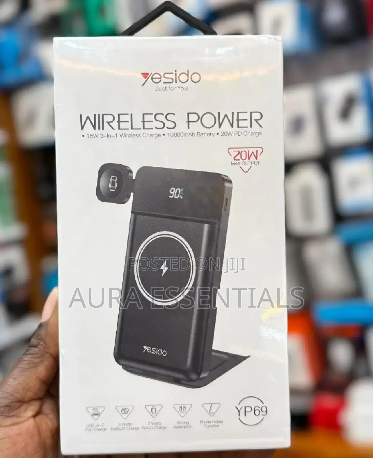 Yesido Wireless Power 10,000mah 15W 3 in 1
