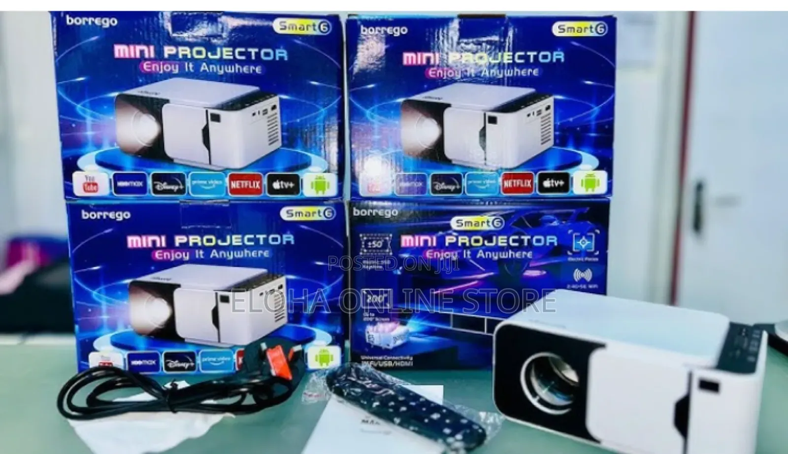 Borrego High Quality Smart Mini Projector
