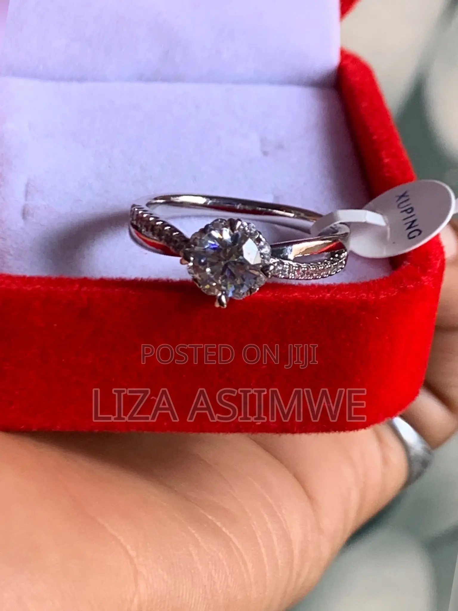 Round Cut Cross Design Engagement Ring (18) (8)