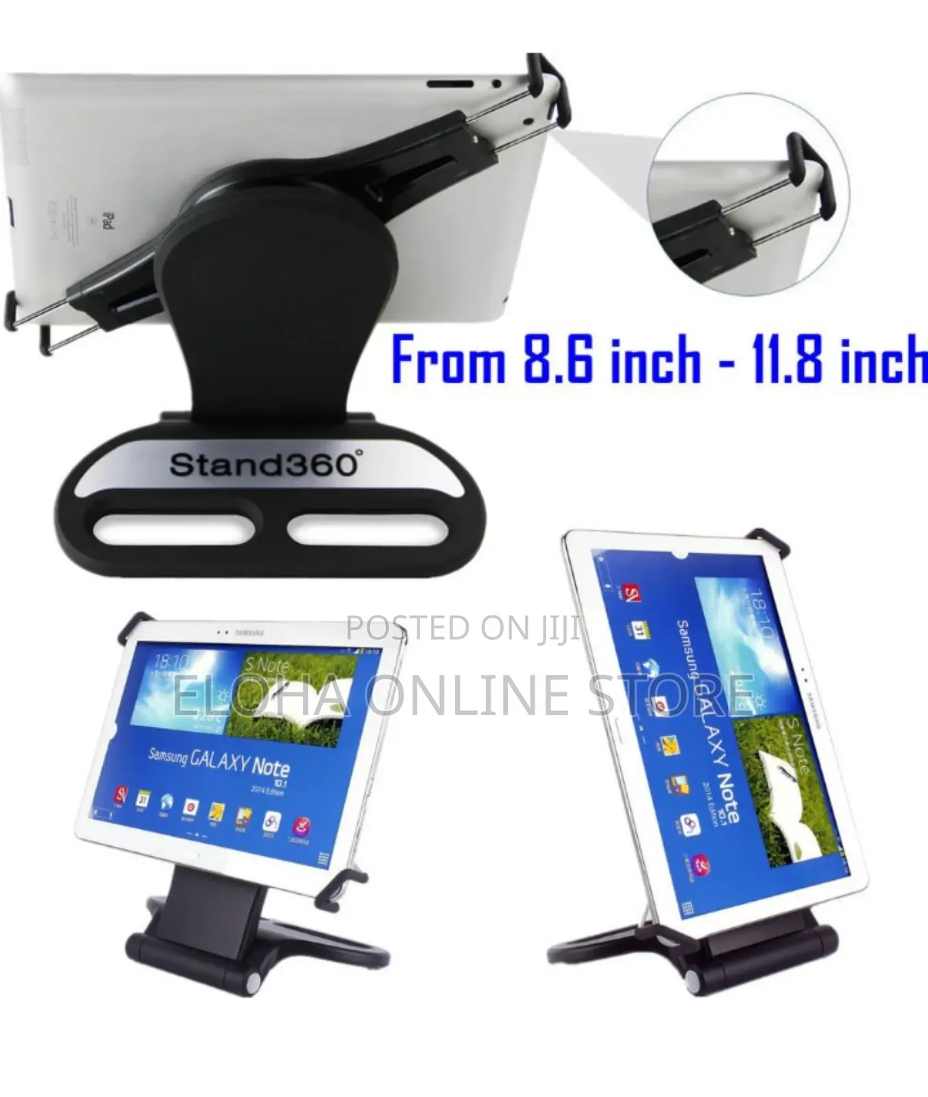 360 Swivel Tabletop Stand Holder With Collapsible Base